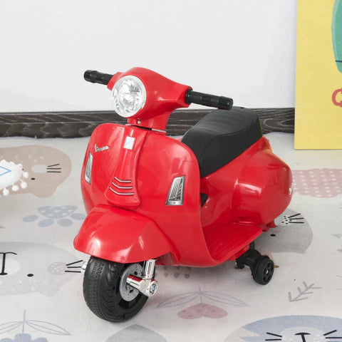 Rootz Vespa - Electric Motorcycle - Children's Motorcycle - Electric Vehicle - LED Light - Red - 66.5 x 38 x 52 cm
