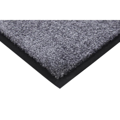 Rootz Doormat - Washable - Rubber Border - Non-slip - Anthracite - 150 x 90 x 0.7 cm