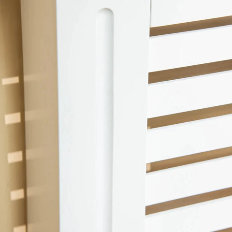 Rootz Radiator Cover - Heater Cover - White - 202 cm x 19 cm x 82.5 cm