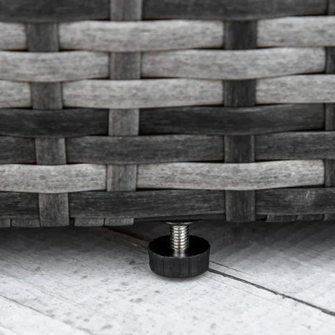 Rootz Rotan Sun Island - 4-delige Loungegroep Met Schuifdak - Zitgroep Met Kussens En Bijzettafel - In Hoogte Verstelbaar - Metaal - Grijs - 175 x 180 x 147 cm