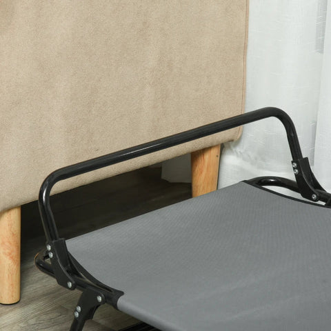 Rootz Hondensofa - 2 In 1 Pet Sofa - Pet Bed - Dog Lounger - Cat Sofa - Verhoogd Dog Bed - Slaapplaats Voor Katten Honden - Grijs - 80 x 59 x 36 cm