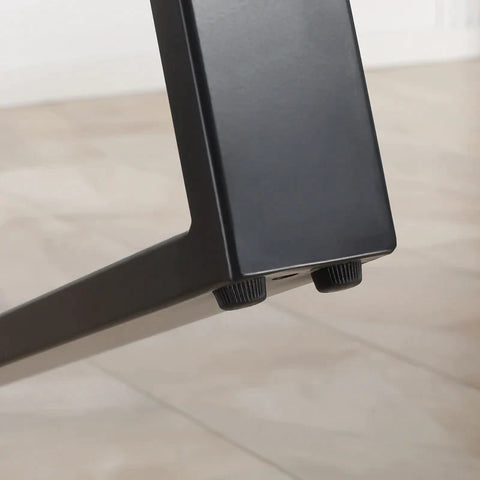 Rootz Dining Table - Kitchen Table - Industrial Design - Living Room - Mdf+Steel - Large Table - Non-slip Foot - Brown + Black - 160cm x 85cm x 75cm