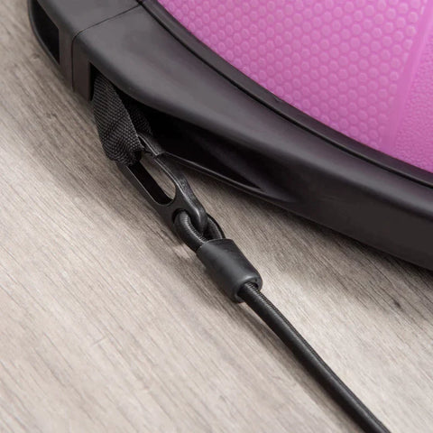 Rootz Yoga Ball - Yoga Ball Half Sphere - Balance Trainer - Balance Ball - Half Exercise Ball - With Training Rope - PP/PVC - Light purple