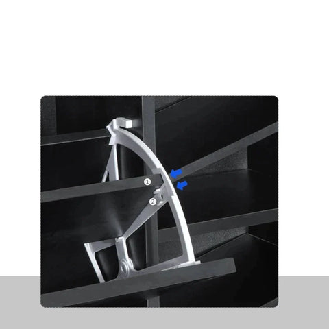 Rootz Shoe Cabinet - Shoe Tipper - Shoe Stand - Shoe Rack - Black - 80x24x120cm