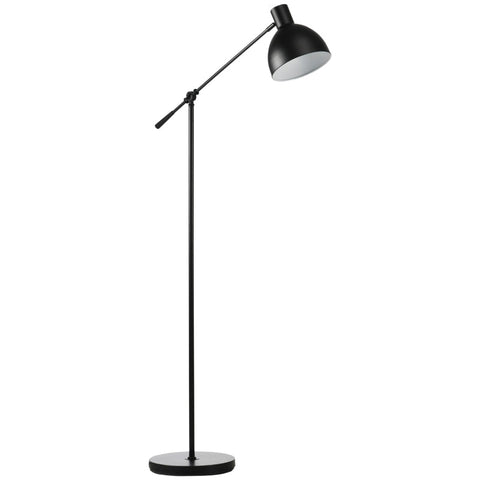 Rootz Stehlampe – Nachttischlampe – Industriedesign – höhenverstellbar – Bodenschalter – Schwarz – 30 m x 30 cm x 131 cm