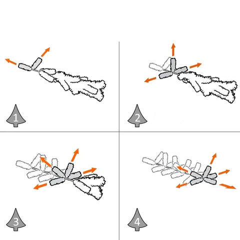 Rootz Christmas Tree - Fir Tree - LED Lights - 2 Light Colors - 130 Tips - Ø45 x 120H cm