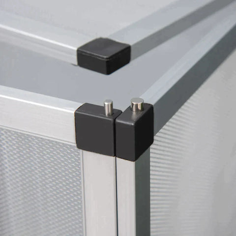 Rootz Reptile Box - Kweekbox voor reptielen - Amfibieën Spinachtigen Reptielenkweekbox - Reptielenkweektank - Aluminium - Zilver - 45 x 45 x 80 cm