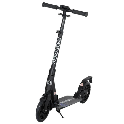 Rootz Scooter – Kinderroller – Tretroller – faltbar – leicht – Aluminium – Schwarz – 95,5 x 37 x 83–102 cm