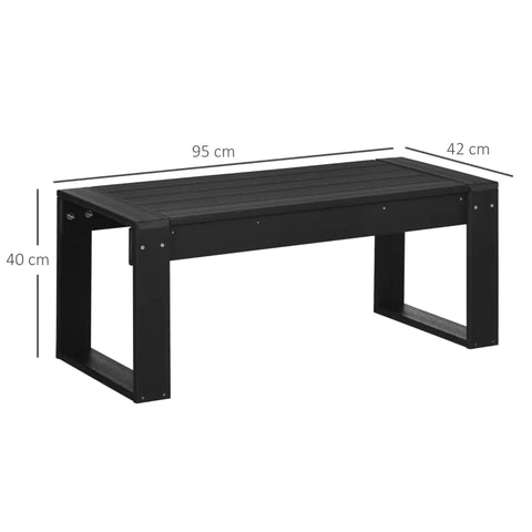 Rootz Side Table - Garden Table - Rectangular - Industrial Design - Striking Wood Look - Black - 95 x 42 x 40 cm