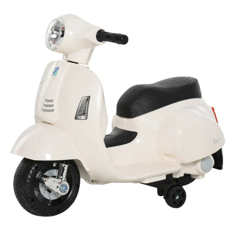 Rootz VESPA - Electric Motorcycle - Children's Motorcycle - Electric Vehicle - LED Light - Metal - White - 66.5 x 38 x 52 cm