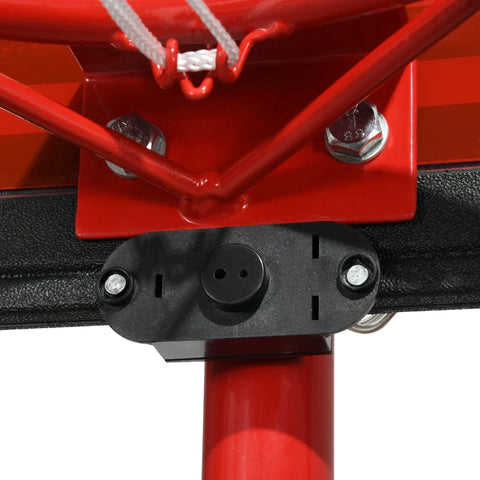 Rootz Basketbalstandaard - Kinderen 6+ Jaar - Elektronisch Scorebord - Mandhoogte - Vulbare Basis - Staal+kunststof - Rood+zwart - 155-205 cm