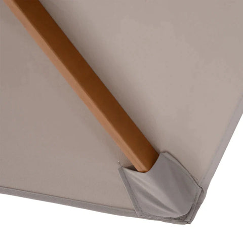 Rootz Parasol - Garden Parasol - Sun Protection - Umbrella Canopy - 3 Tier - Bamboo - Grey