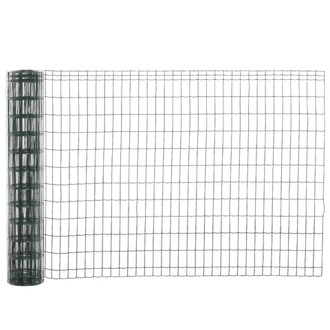 Rootz Chain Link Fence - Wire Mesh Dog Fence - Poultry Fence - Poultry Net - Chicken Fence - Herding Fence - Wire Mesh Garden Fence - Aviary Wire Wire Fence - Steel - Dark Green - 10 x 1.22 m