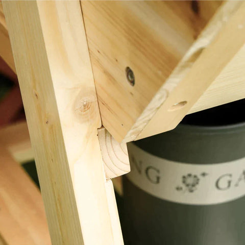 Rootz Verhoogd Bed - Planter Bloembak - Bloempot Met Afwateringsgaten - Vliesstof - Dennenhout - Naturel - 129 x 78,5 x 82,5 cm