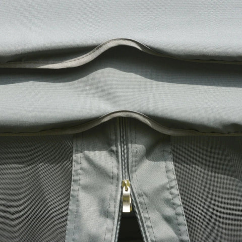 Rootz Garden Pavilion - Pavilion - Party Tent - Garden Tent With 4 x Side Walls - Gray - 3 x 3 m