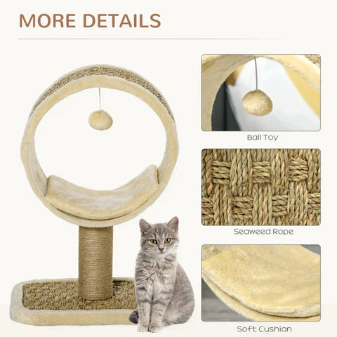 Rootz Scratching Post - Cat Tree - Cat Bed - Cat Scratching - Cat Play Trunk - Cat Climbing Tree - 40 x 30 x 56 cm