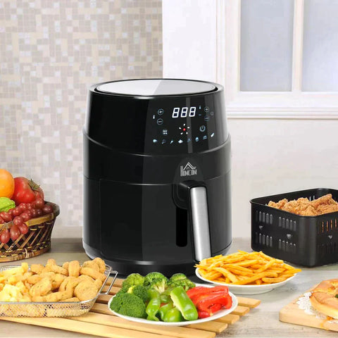 Rootz Air Fryer - Hot Air Fryer - 1500W Air Fryer - With 8 Preset Modes - LED Display - Black - 28 x 35.1 x 33 cm