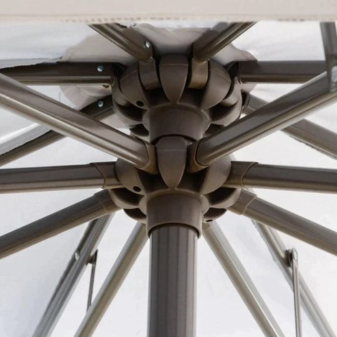 Rootz Cantilever Umbrella - Parasol Cantilever - Parasol - Umbrella - Sun Protection - With Double Roof - Polyester/steel - Light Grey