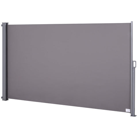 Rootz Side Awning - Awning - Privacy Awning - Sun Protection - Side Roller - Polyester - Grey - 3 x 1.6m