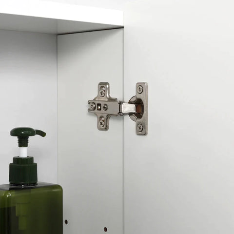 Rootz Spiegelkast - Badkamerkast - Wandkast - Opbergkast - 3 Deuren - Spiegel - MDF - Wit - 70 x 15 x 60 cm