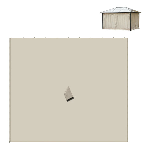 Rootz 4 Side Panels - Gazebo With Hooks - Side Panels For Gazebo - Side Panels Party Tent - Polyester - Beige - 302 x 205 cm