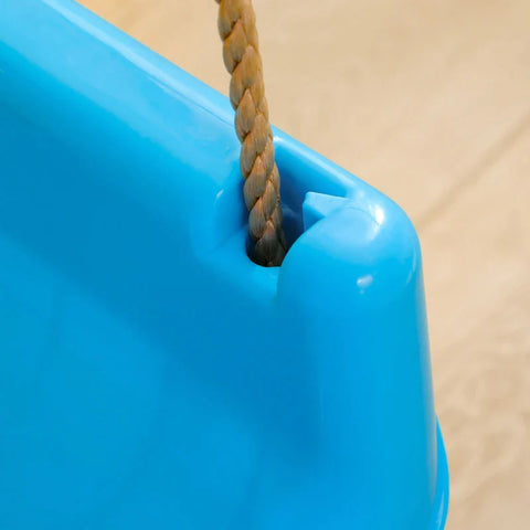 Rootz 3-in-1 Kinderschommel - In Hoogte Verstelbaar - Afneembare Rugleuning - Voor Binnen En Buiten - Blauw + Geel - 42 x 33 x 180 cm