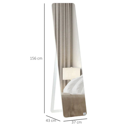 Rootz Dressing Mirror - Standing Mirror - Full Length Mirror - Wall Hanging Dressing Mirror - Tall Full Body Mirror - 37 Cm X 43 Cm X 156 Cm