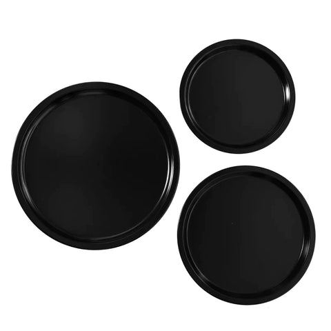 Rootz Beistelltisch – Beistelltisch-Set – Nachttisch – mit abnehmbarem Deckel – Schwarz