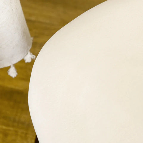 Rootz Dining Room Chairs - Scandi Design - Soft Backrest - Kitchen Chairs - Samp Look - Velvet Polyester - Cream + Black - 52L x 54B x 79H cm