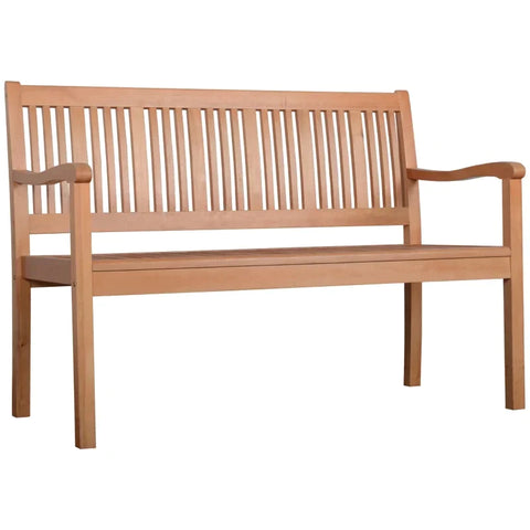 Rootz Garden Bench - 2-Person Garden Bench - Bench -  Wooden Bench - Poplar Wood - Yellow - 126.8 x 62 x 91.3 cm