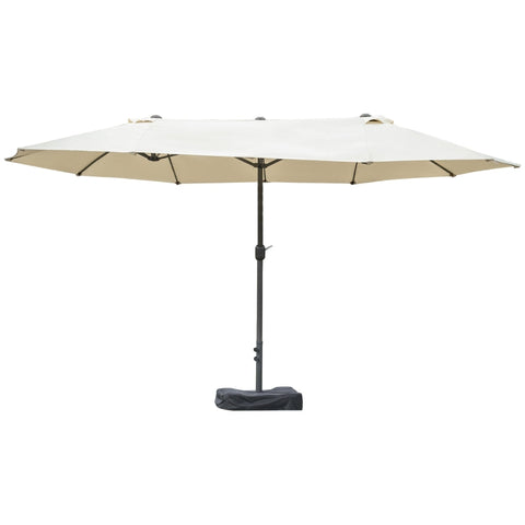 Rootz Parasol - Double Parasol with Umbrella Stand - Cream White - 4.6 x 2.7 cm