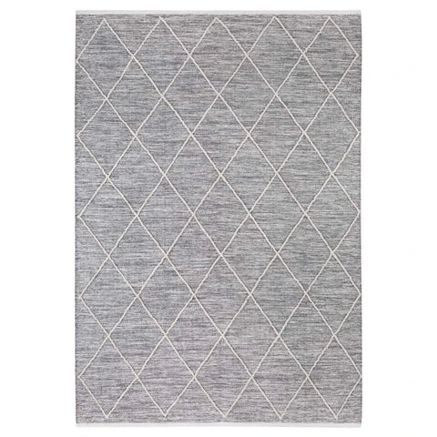 Rootz Cotton Rug - Rug Pad - Cotton Carpet - Cotton Mat - Carpet - Rug - Cotton - Grey - 200 x 140 x 0.7 cm