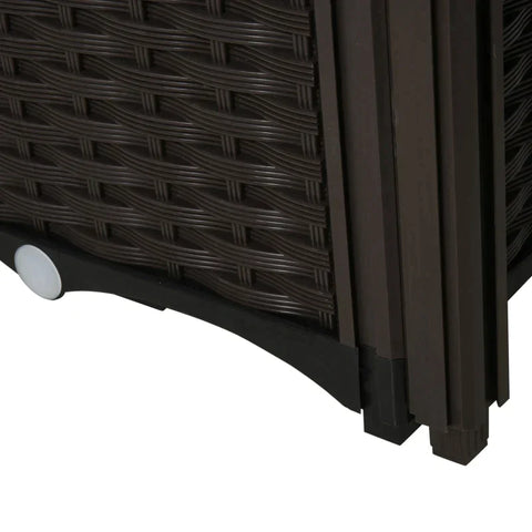 Rootz Raised Bed - Planter Box - Garden Planter Box - Planter Box with Drainage Holes - Rattan Look Flower Box - Brown - 40 x 40 x 44cm