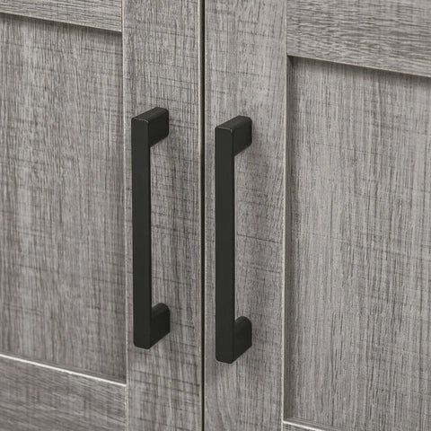 Rootz Bathroom Cabinet - Storage Cabinet - Bathroom Storage Cabinet - 2 Shelves 1 Cabinet - Chipboard - Grey - 60cm x 30cm x 60cm