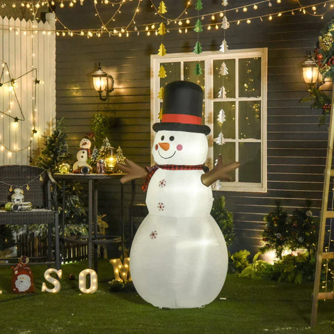 Rootz Snowman - Inflatable Snowman - Christmas Snowman - Christmas Decoration - Weatherproof - Polyester - 100 x 80 x 182 cm