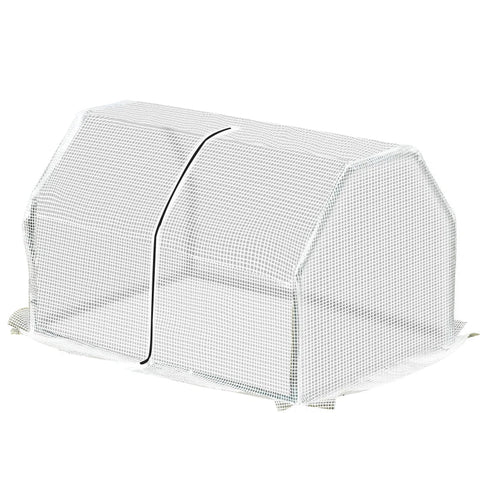 Rootz Mini Greenhouse - Weather Resistant - Easy to Carry - Polytunnel Green - 99cm x 71cm x 60cm