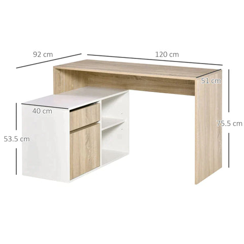 Rootz L-förmiger Schreibtisch – Computertisch – Eckschreibtisch – Büroschreibtisch – Computertisch – cm x 92 cm x 75,5 cm