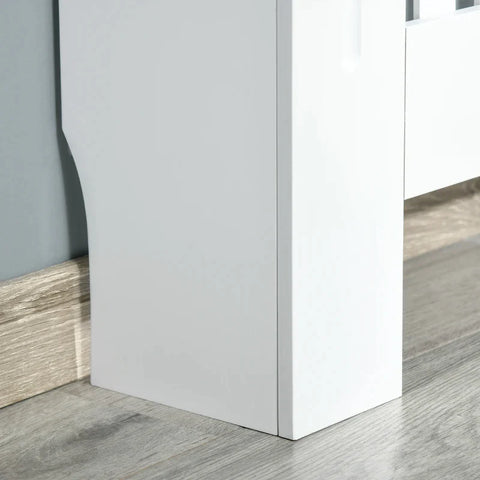 Rootz Radiator Cover - Heating Cover - Radiator Cover For Bedroom Living Room - MDF - White - 78 x 19 x 81cm
