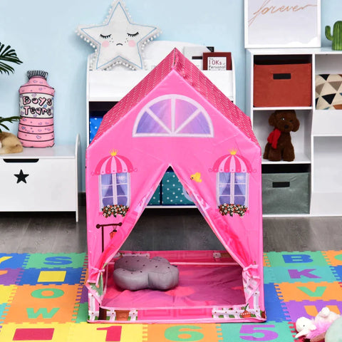 Rootz Play Tent - Children's Play House - Princess Play Tent - Tent House - Play House - Polyester - Pink - 93 x 69 x 103 cm
